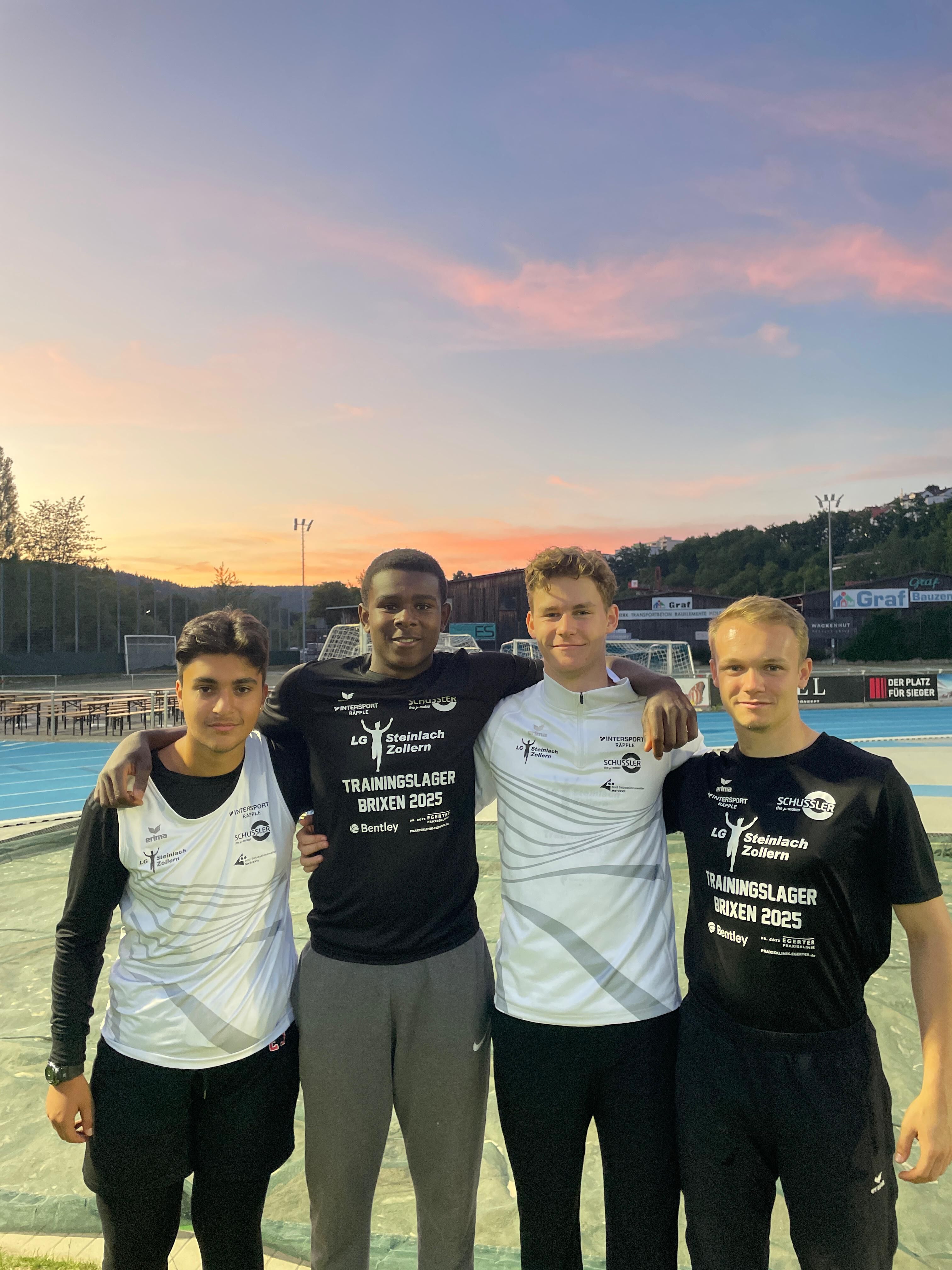 (vlnr) Arda Cep, Clesio de Carvalho, Niklas Gartmann und Finn Schulz traten für die LG Steinlach-Zollern in Nagold an.