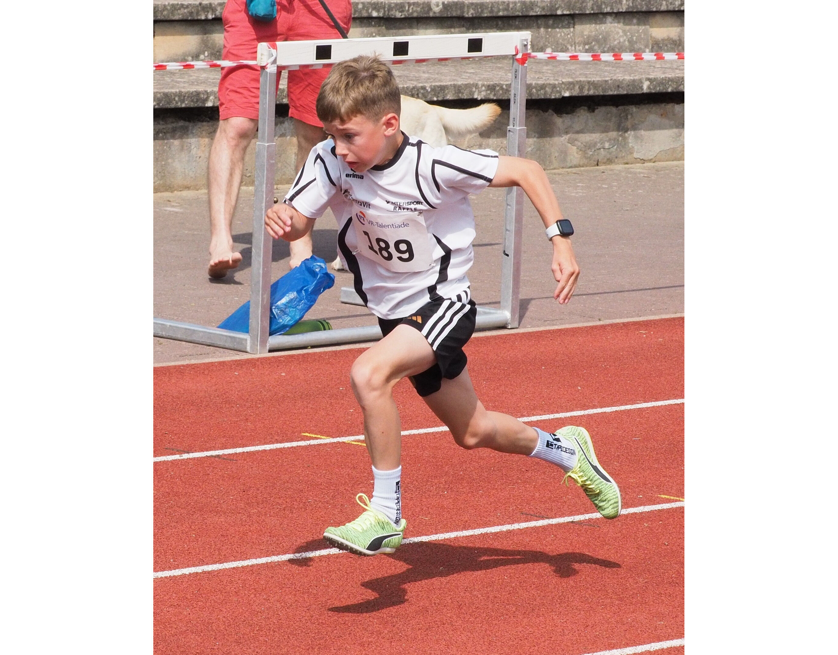 Linus Kopp sprintete in guten 8,1 Sekunden über 50 Meter.