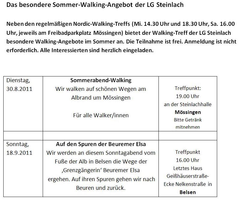 Walking-Sommer