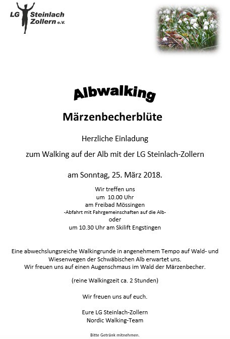 Albwalking Einladung 2018