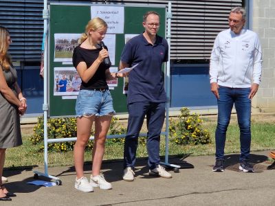 (vlnr.) Initiatorin Astrid Banica, Hanna Schlaier, Marcus Cleve (2EasyKassen), Martin Grundmann
