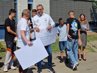 Spendenübergabe an LGSZ Marc Messmer