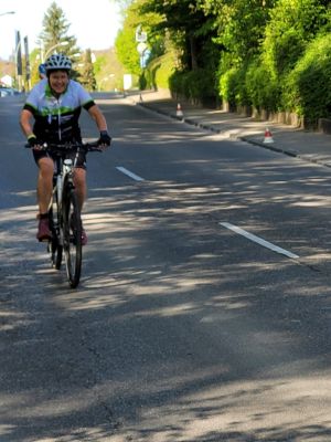 Ulrike Kleinschroth hatte viel Freude beim Backnanger Citytriathlon und wurde mit dem Silberrang in ihrer Altersklasse belohnt