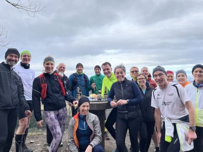 Der Dreifürstenstein ist traditionell die reizvollste Station beim Dreikönigslauf der LG Steinlach-Zollern