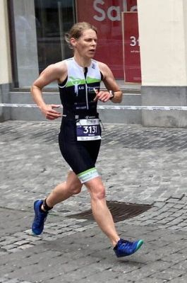 Wiebke Schiwy war schnellste Triathletin ihrer Altersklasse W45 auf der Olympischen Distanz.